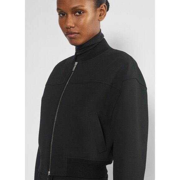Aritzia Babaton Bomber Jacket in Black Womens Size XXS Silver Zipper - Picture 10 of 11